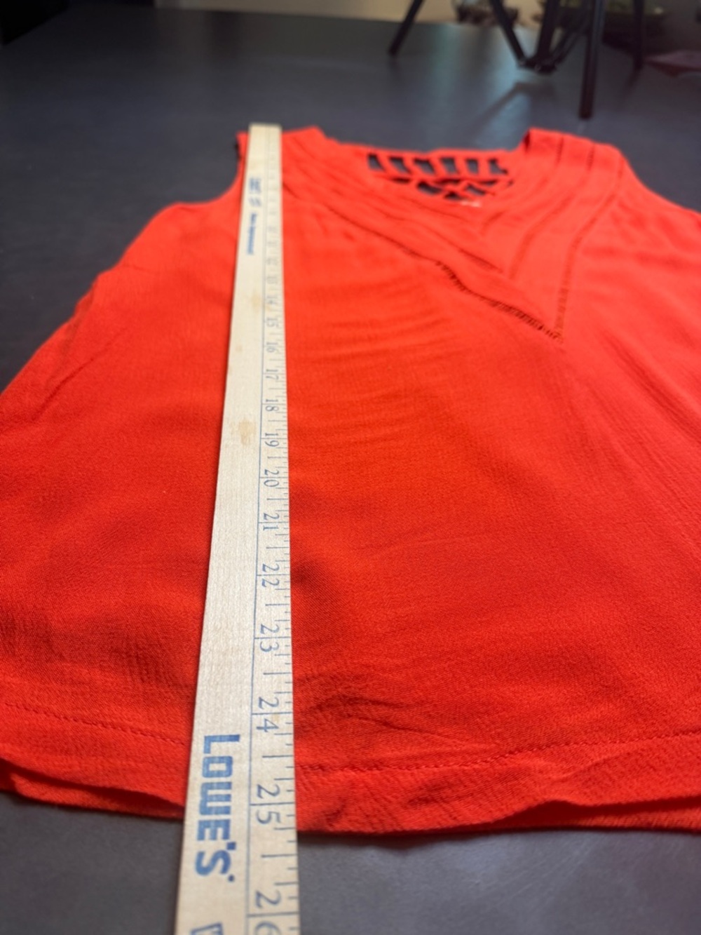Coral Lattice Back Tank Top Size Large - Picture 4 of 7